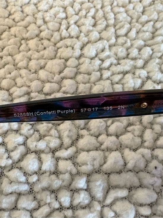 Coach Black Embossed Hard Sunglasses Case and Purple Confetti Sunglasses. main image 7